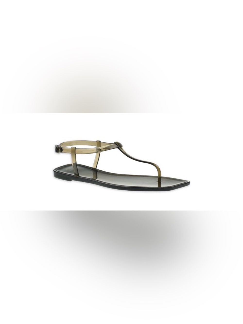 Women’s T-Strap Jelly Sandals in Translucent Olive